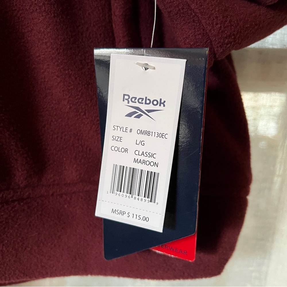 Reebok Full Zip Polar Fleece Hoodie Jacket size L | NWT - Picture 9 of 10